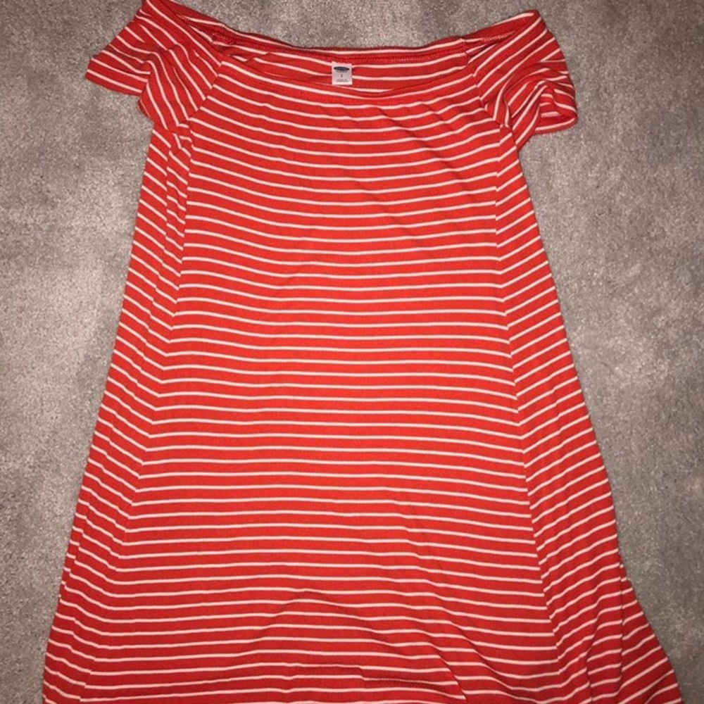 Orange Off The Shoulder T-Shirt Dress